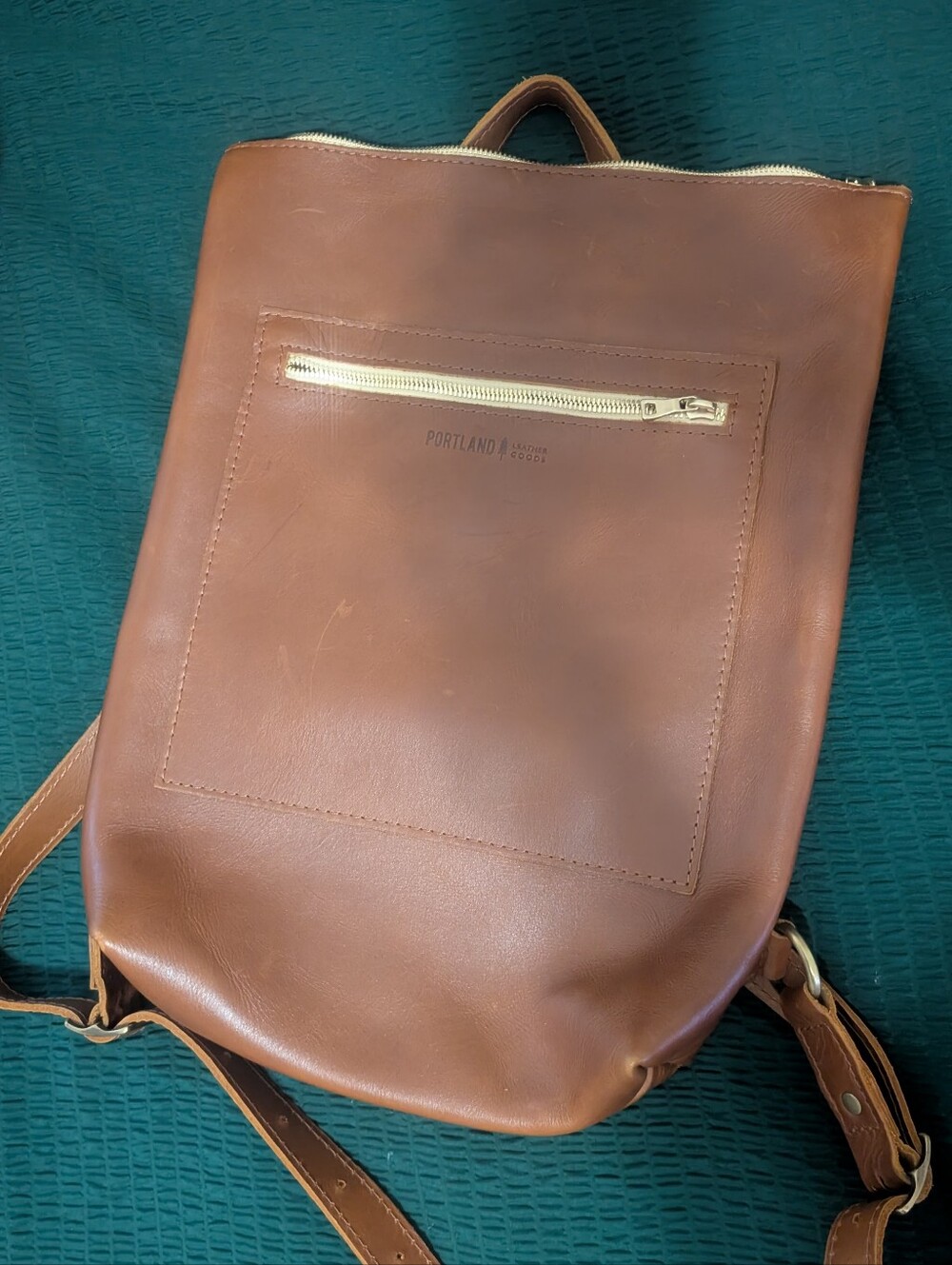 Portland Leather Laptop Backpack in Honey